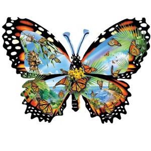 Sunsout Ode to the Monarch 1000 pc Special Shape  Jigsaw Puzzle 97065 - 1 of 4