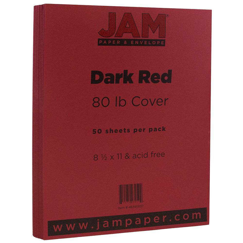 Photos - Creativity Set / Science Kit JAM Paper Basis 80lb Cardstock 8.5" X 11" 50pk - Dark Red