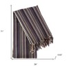 HomeRoots 39" X 71" Beige and Indigo Cotton Striped Turkish Towel Throw Blanket with Tassels - 3 of 4