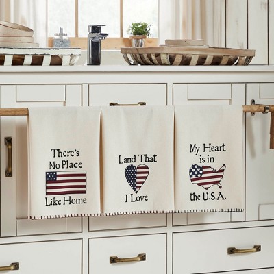 Americana Land That I Love Towel Set of 3 16x28 VHC Brands