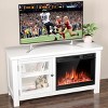 Kismile 47" Electric Fireplace TV Stand with Storage Cabinets, Electric Fireplace with Mantel with Remote Control Feature 750w/1500w Settings - 2 of 4