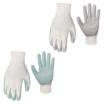 M/L 2pk Garden Gloves Mint/Light Gray - Room Essentials™