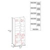 INFURNIC Decorative Bookshelf 67" Tall 6 Tier Freestanding Bookcase Storage Cabinet for Living Room, Gray, 9.9"*23.7"*63.8" - 4 of 4