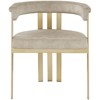 Meridian Furniture Marcello Stone Velvet Dining Chair (Set of 2) - 3 of 4
