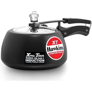 Hawkins 3L Contura Hard Anodized Induction Compatible Extra Thick Base Pressure Cooker Black: Aluminum, Locking Lid, Cool Touch Handle, Hand Wash - 1 of 4