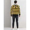 Lars Amadeus Men's Zip Up Long Sleeves Color Block Striped Hoodies - 3 of 4