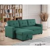 TiramisuBest Dark Gray Convertible Sectional Sofa with Pull-Out Chaise, Storage Ottoman, Twin Sleeper, Living Room Furniture - 3 of 4