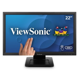 ViewSonic TD2211 22 Inch 1080p Single Point Resistive Touch Screen Monitor with VGA, HDMI, DVI, and USB Hub - 1 of 4