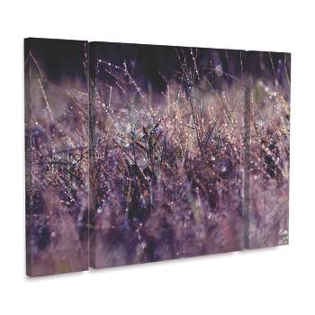 Trademark Fine Art -Beata Czyzowska Young 'Purple Rain' Multi Panel Art Set Large 3 Piece