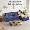Dyonery 113" Modular Combo Sofa , Modern Convertible L-Shaped Combo Sofa for Living Room, 4-Seater Sofa Set - 2 of 4
