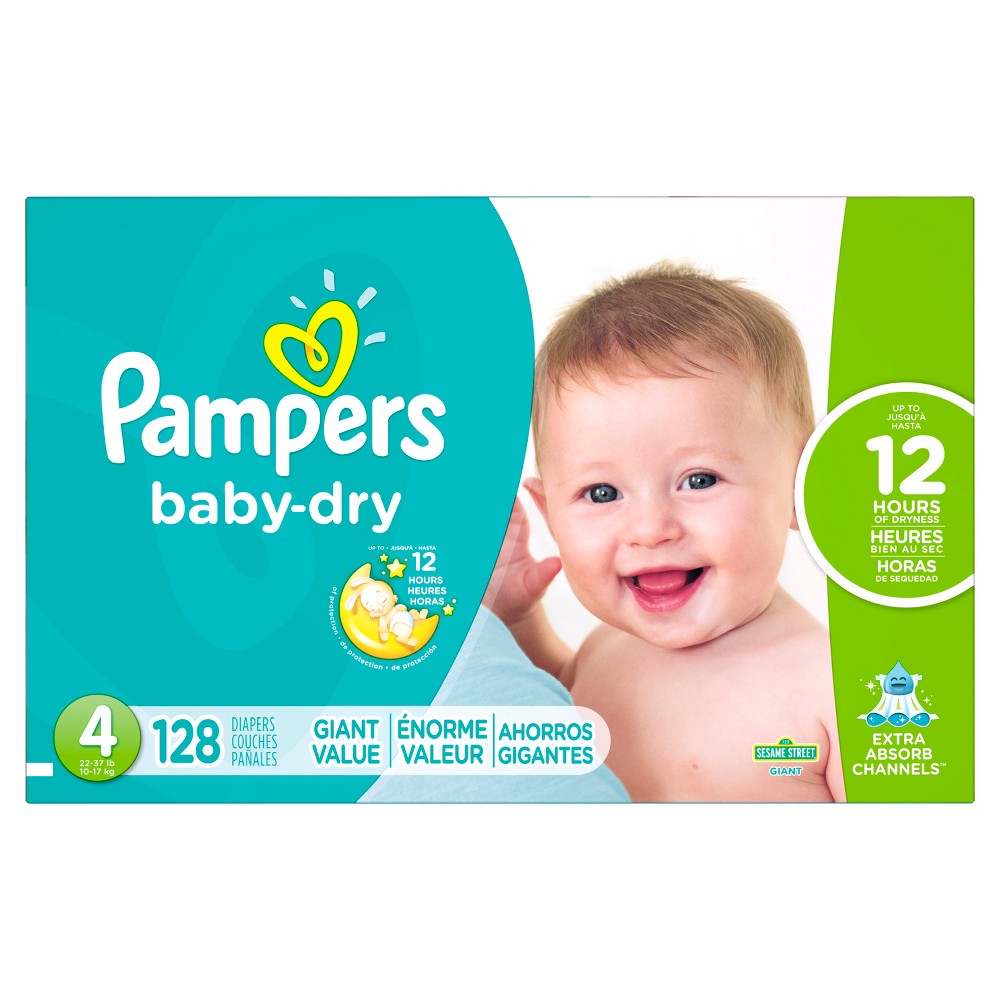 UPC 037000862345 product image for Pampers Baby Dry Diapers, Giant Pack - Size 4 (128 ct) | upcitemdb.com