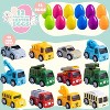 Joyfy 12  Packs Prefilled Easter Eggs with Car Truccks Toys for Kids Classroom Exchange Gift Easter Party Favors - 2 of 4
