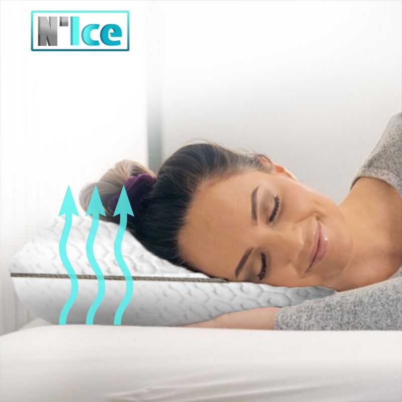 N'Ice Cooling Memory Foam Pillow  - Blue, 3 of 8