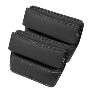 HOM Car Seat Gap Filler Organizer - Car Organizer for Between Seat & Console - Car Storage Organizer for Phone, Keys, Wallets - Universal Fit (2-pack) - 1 of 4