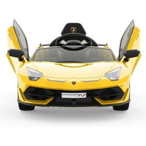 Kids Electric Car 12V with Remote Control, LED Lights & Music, Licensed Lamborghini Battery Ride-On Toy for Boys & Girls, Smooth Start Design - 1 of 4