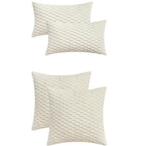 REGALWOVEN 4 Pcs Soft Fuzzy Plush Decorative Throw Pillow Covers for Sofa Couch Bed Living Room - 1 of 4