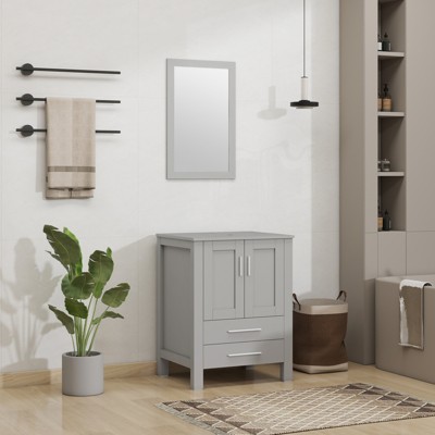 ELECWISH 24 in. W x 19 in. D x 32 in. H Bath Vanity