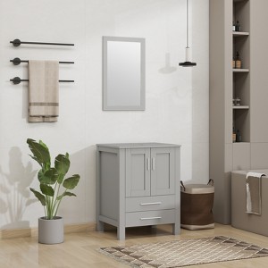 ELECWISH 24 in. W x 19 in. D x 32 in. H Bath Vanity - 1 of 4