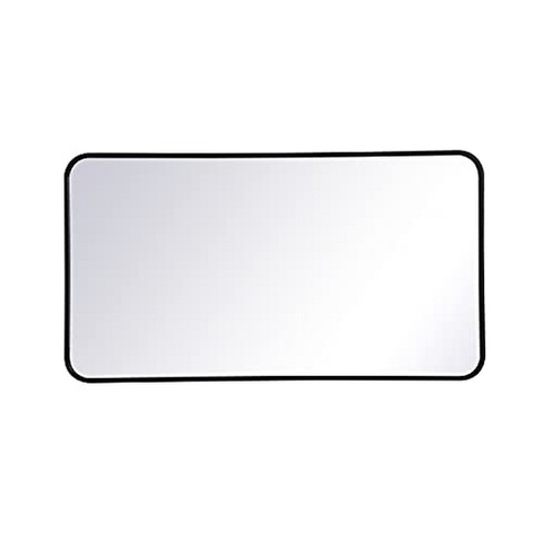 Elegant Lighting Soft corner metal rectangular mirror 22x40 inch in Black - image 1 of 4