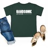 The Juniper Shop Handsome Just Like Dad Toddler Short Sleeve Tee - 3T - Forest - 3 of 4