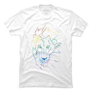Adult Design By Humans Roar Your Pride Lion Rainbow By WheelsAflame T-Shirt - 1 of 2
