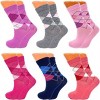 6 Pairs Women’s Colorful Combed Cotton Crew Socks – Soft, Breathable & Stylish – Size 9-11 - 3 of 3