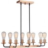 Craftmade Lighting Randolph 8 - Light Island Pendant Light in  Flat Black/Satin Brass - 2 of 2