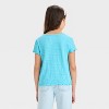 Girls' Short Sleeve Textured T-Shirt - Cat & Jack™ - 2 of 3