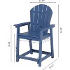 Tree City Tall Adirondack Bar Chair, Outdoor Counter-Height Chair for Patio & Deck, Heavy-Duty HDPE All-Weather Chair - 3 of 4