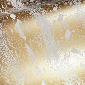 RoomMates Snake Skin Peel & Stick Wallpaper White/Gold: Removable Vinyl, Self-Adhesive, Modern Animal Print, 28.2 Sq Ft Coverage - 1 of 3