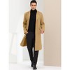 Lars Amadeus Men's Winter Single-Breasted Notched Lapel Long Overcoat - 2 of 4