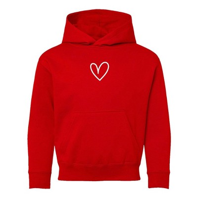 The Juniper Shop Embroidered Hand Drawn Heart Youth Graphic Hoodie