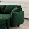 VASIP Boucle Fabric 3-Seater Sofa, Shell-Shaped Armrests & Self-Wrapped Cylindrical Legs, for Living Room & Apartment,Beige - 4 of 4
