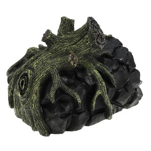 Unique Bargains Resin Tortoise Rock Turtle Basking Platform 6.3"x5.3"x4.7" Black Green 1 Pcs - 1 of 4