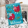 Portly Winter Birds House Flag Welcome Knit Hats 28" x 40" Briarwood Lane - 4 of 4