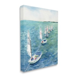 Stupell Industries Sail Boats Floating in a Row Coastal Landscape - 1 of 4