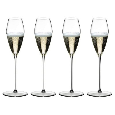 Riedel MAX Collection Classic Crystal Champagne Glass with Tall Stem (4 Pack)