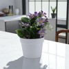 Unique Bargains Artificial Plants Morning Glory Hanging Basket Plastic 3.94"x3.94"x7.87" 1 Pcs - 2 of 4