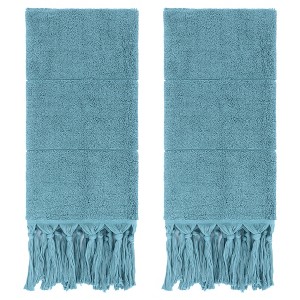 REGALWOVEN Bathroom Cotton Absorbent Soft Decorative Turkish Hand Towels with Tassel 14" x 30" - 1 of 4