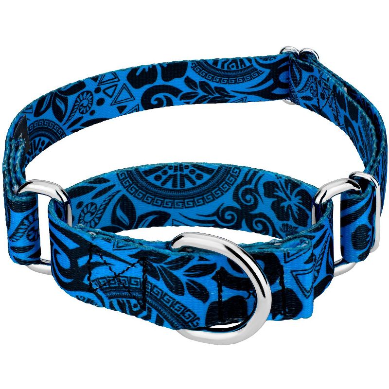 Country Brook Petz Blue Polynesian Martingale Dog Collar, 1 of 6