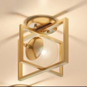 Urban Ambiance Luxury Minimalist Ceiling Light 9.75''H x 12''W,  Brushed Bronze Finish,  Canton Collection, UHP4020 - 1 of 4