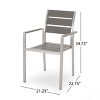 GDFStudio Crested Bay Outdoor Aluminum and Faux Wood Dining Chairs (Set of 2) - image 3 of 4