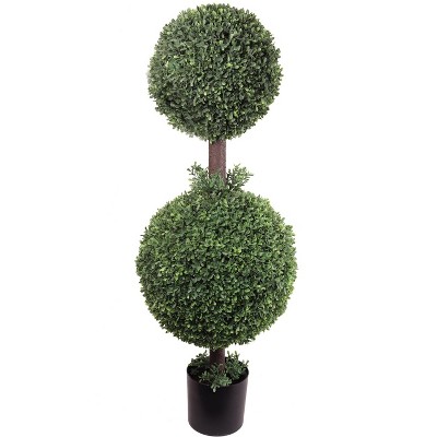 Floral Home 42" Boxwood Double Ball Topiary Artificial Plant - 1-Piece