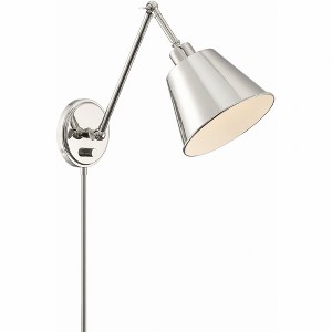 Crystorama Lighting Mitchell 1 - Light Swing Arm Lamp in  Polished Nickel - 1 of 2
