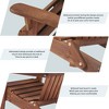 CAVINAS Set of 2 Outdoor Folding Patio Adirondack Chairs,Solid Cedar Wood Patio Furniture Lounge Chair for Garden,Backyard,Balcony - 3 of 4