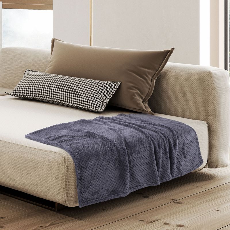 PiccoCasa Flannel Fleece Bed Blankets Fuzzy Plush Lightweight Bed Blankets, 4 of 7