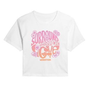 Women's - Woodstock - Surround W Love Cropped Graphic T-Shirt - 1 of 4