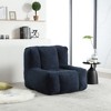 SYFERLORY Fluffy bean bag chair, comfortable bean bag for adults and children，Blue - 4 of 4