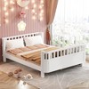 PDTEND Wood  Low Profile Platform Bed for Kids with Rails - 3 of 4