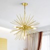 Maxax 25.6" 7-Light Gold/Black Starburst Chandelier - 2 of 4